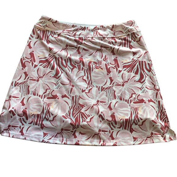 Ekouaer Floral Print Athletic Skort Built-In Shorts Women Size Medium Pockets - Picture 1 of 10
